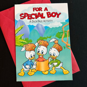 Gibson Greetings DuckTales Birthday Card Vintage Disney